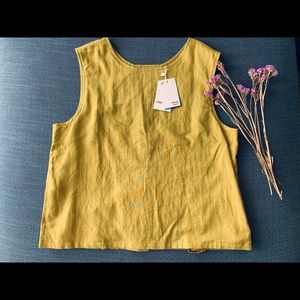 Japanese Casual linen Loose top Size Small